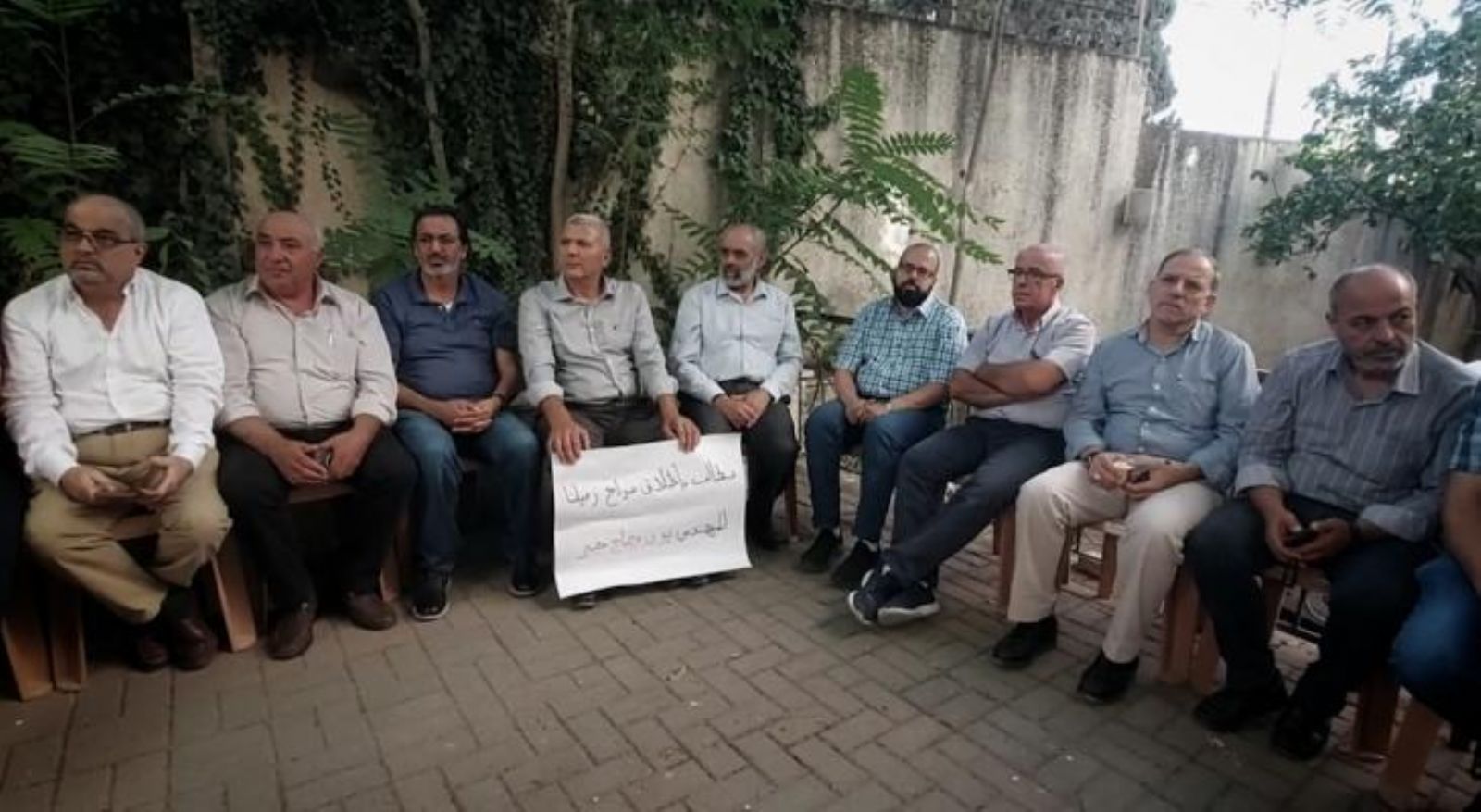 نقابة المهندسين بنابلس تعتصم احتجاجًا على اعتقال يزن جبر